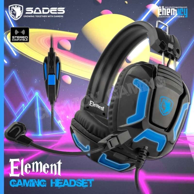 Jual Sades Element Stereo Gaming Headset di Seller Chemicy Gaming