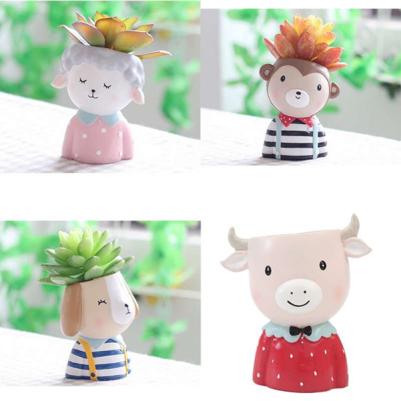 Jual 4 Pcs Cute Animal Succulent Pots Resin Flower Planter Pot With Drainage Hole Desk Table Top Decor Online Desember 2020 Blibli Watering succulents is the #1 challenge growers have to keeping their succulents alive. 4 pcs cute animal succulent pots resin flower planter pot with drainage hole desk table top decor