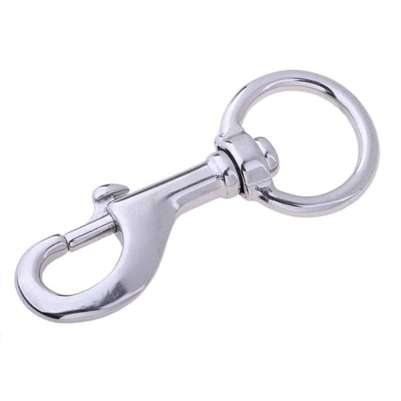 304 Stainless Steel Bolt Snap Hook 80mm Dog Lead Leather Craft Swivel Clip 