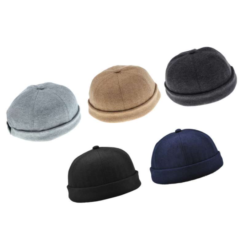 Promo 5x Retro Men Plain Docker Hat 