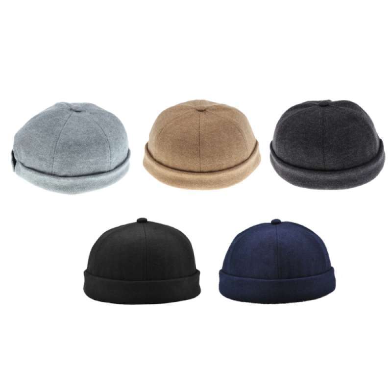 Promo 5x Retro Men Plain Docker Hat 