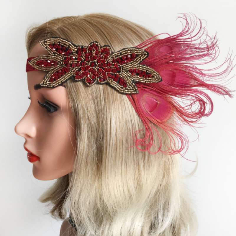 Jual Vintage 1920s Feather Headband 