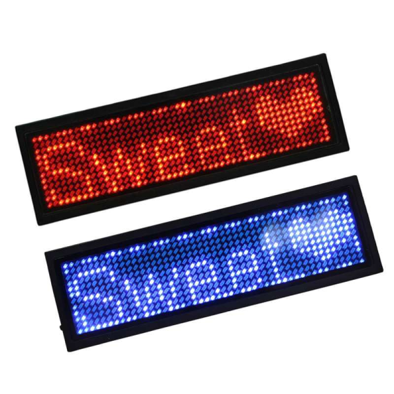 Jual 2pcs Programmable Message Moving Scrolling Led Name Badge Tag Red And Blue Online November 2020 Blibli