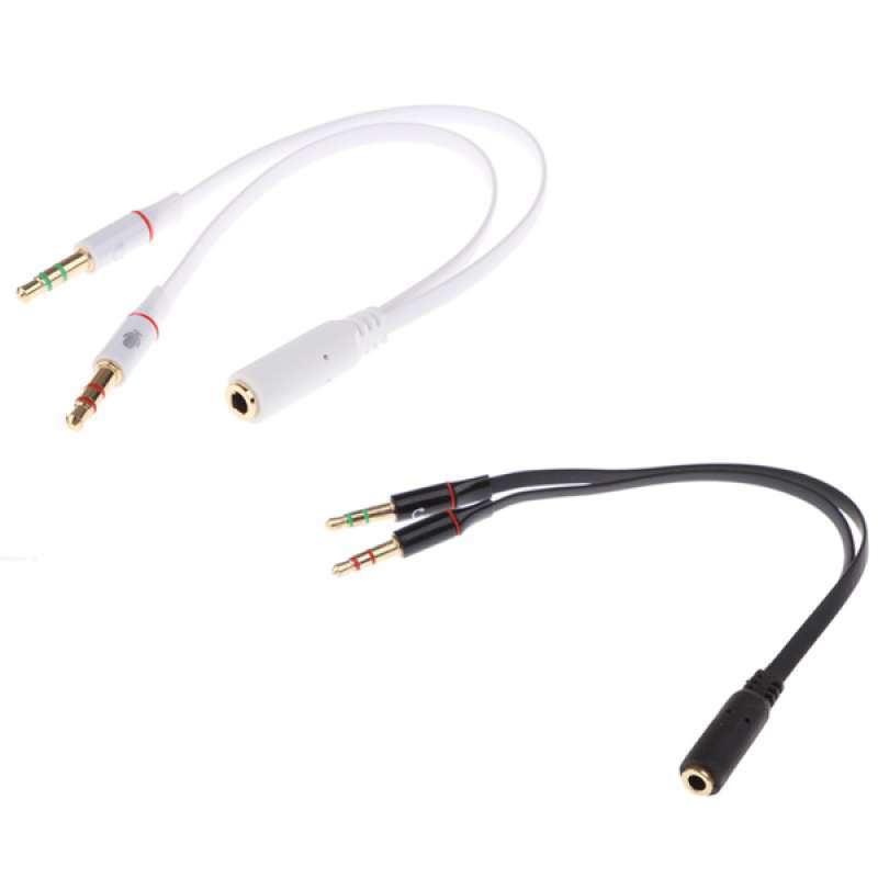 Male Headphone Mic Y Splitter Cables 