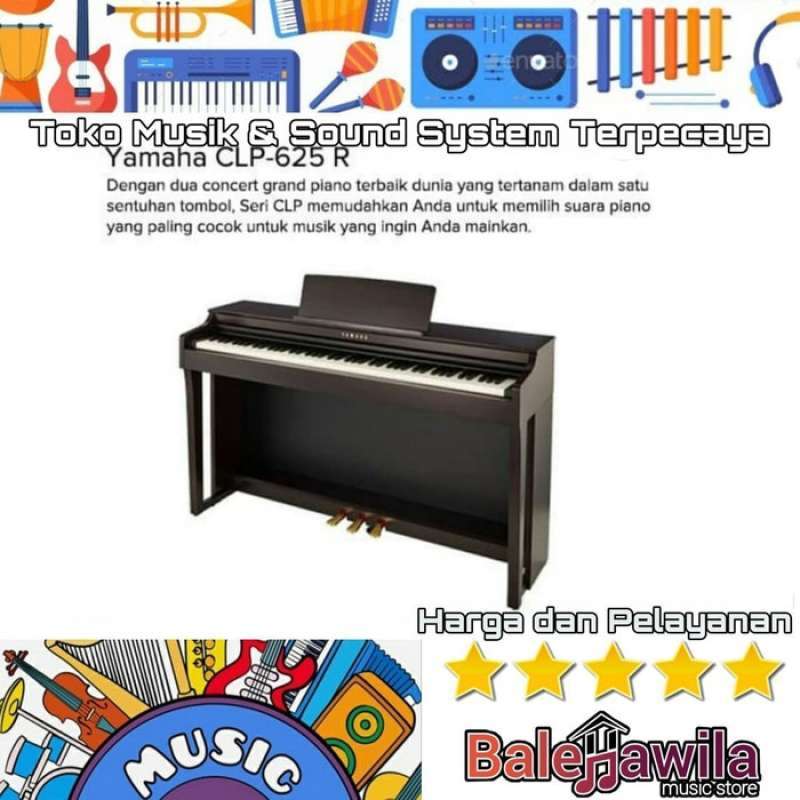 Grand Piano YAMAHA CLP625R CLP 625 R CLP625 R CLP 625R Clavinova ORIGINAL Garansi Resmi