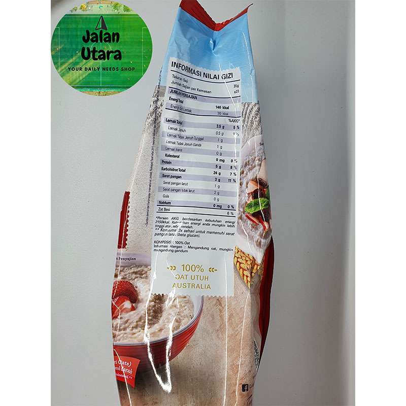 Quaker oatmeal label