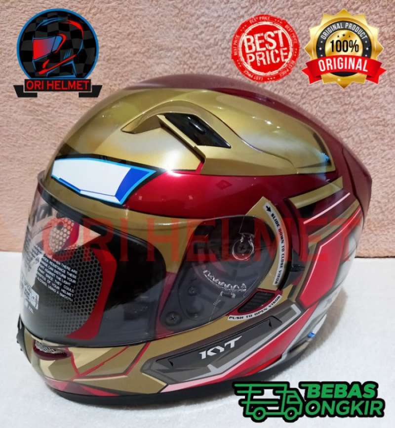 Promo Kyt K2 Rider Marvel Ironman Red Maroon Gold L Diskon 35