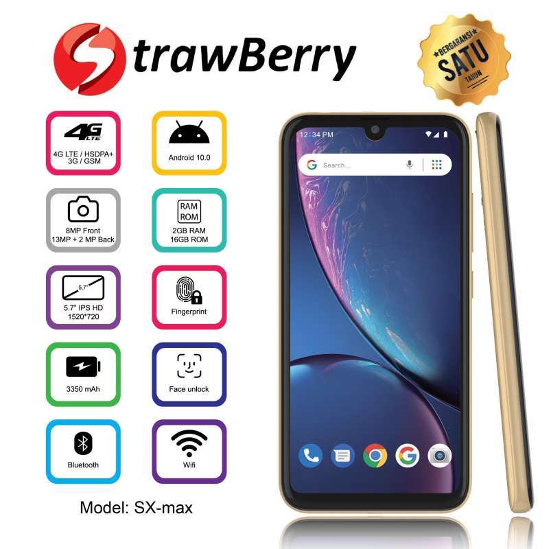 Jual Strawberry Sx Max Android 10 0 Ram 2 16 Gb Layar 5 71 Inch Murah Mei 2021 Blibli