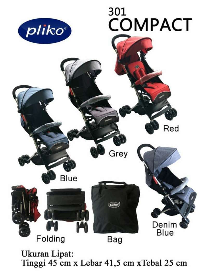 Jual Stroller Pliko Compact 301 Stroler Kereta Dorong Bayi Cabin Size Online Mei 2021 Blibli