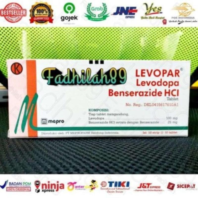levopar levodopa 100 mg benserazide 25 mg box 100 tablet original obat parkinson leparson