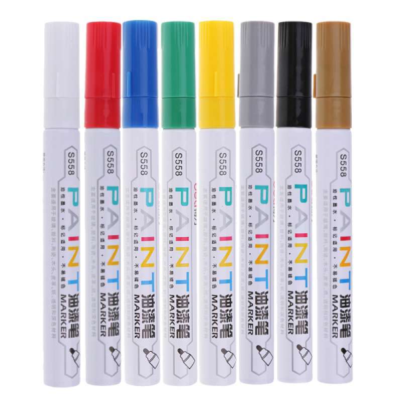 Jual 8 Colors Set Waterproof Permanent Paint Pen Tire Metal Outdoor Marker Pens Online Desember 2020 Blibli