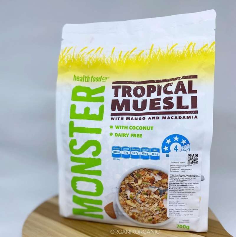 Jual MONSTER MUESLI TROPICAL MUESLI 700gram - Premium Muesli ...