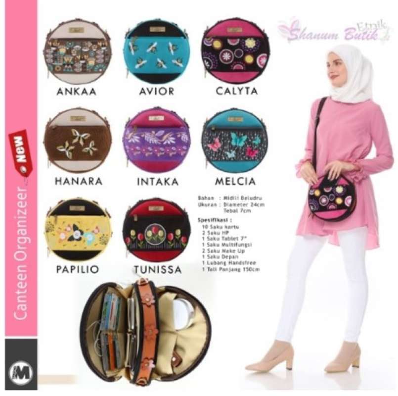 Jual Tas Bulat Slempang Premium Wanita Slingbag Multifungsi Bordir Terbaru Makara Etnik Canteen Organizer Online September 2020 Blibli Com