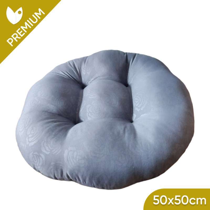 Jual Bantal Duduk Bulat Grey Emboss Premium 50x50cm Online September 2020 Blibli Com