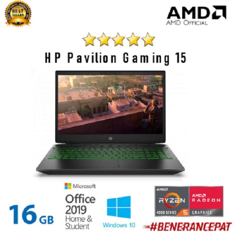 Jual Hp Pavilion Gaming 15 Ryzen 5 3550 16gb 512ssd Gtx1650 4gb W10 Ohs 15 6fhd Online Oktober 2020 Blibli Com