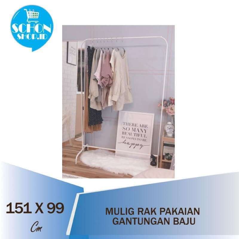 Promo Gantungan Baju Rak Pakaian Besi Stand Hanger Minimalis