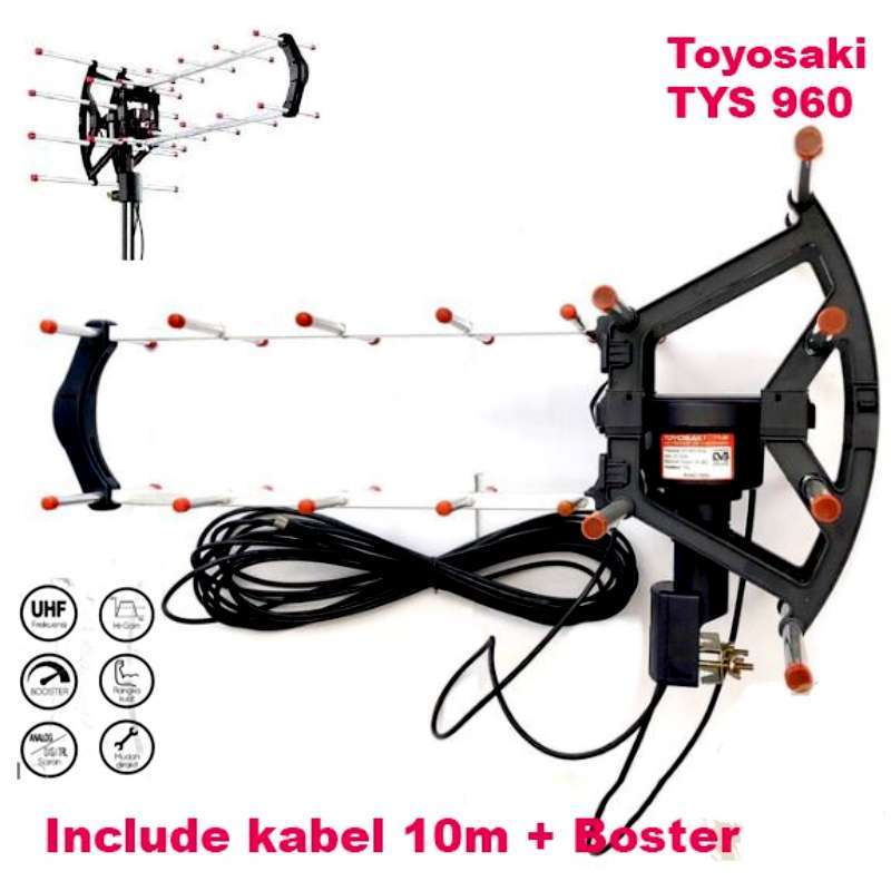 Jual Antena Tv Digital Outdoor Indoor Remote Toyosaki Tys960 Kabel Original Online Desember 2020 Blibli