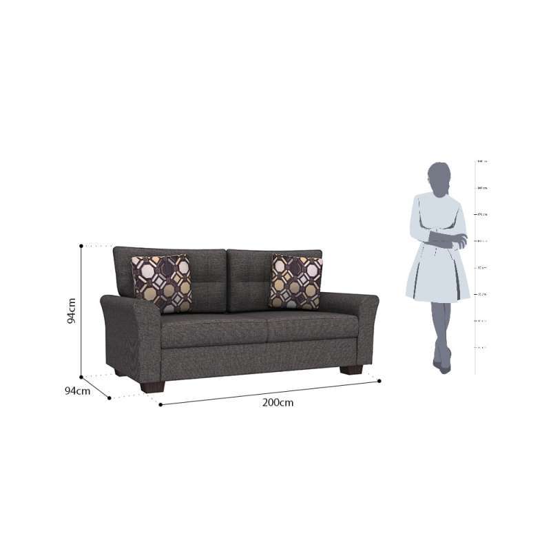 Jual Ashley Tibbee Sofa 3 Dudukan Charcoal Only Terbaru Juli 2021 Blibli