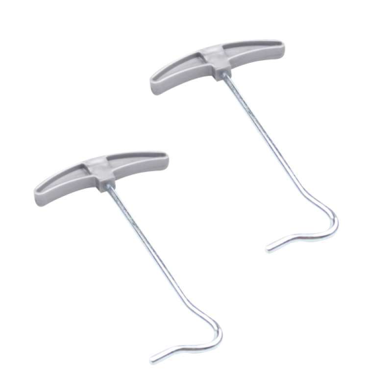 Promo 2pcs Ergonomic Steel Tent Peg 