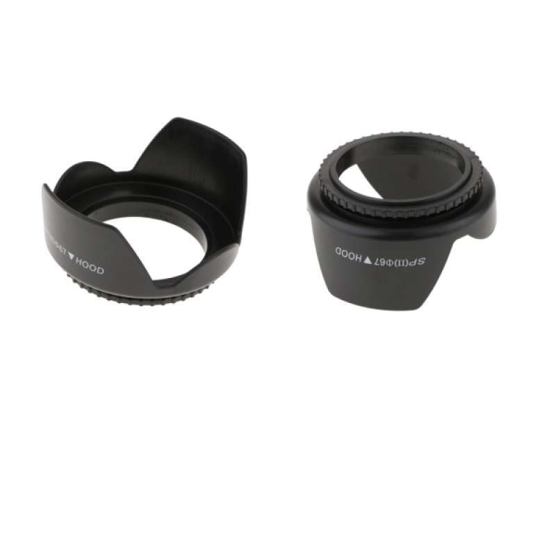 2 pieces 67mm flower lens hood for canon nikon panasonic sony pentax dslr