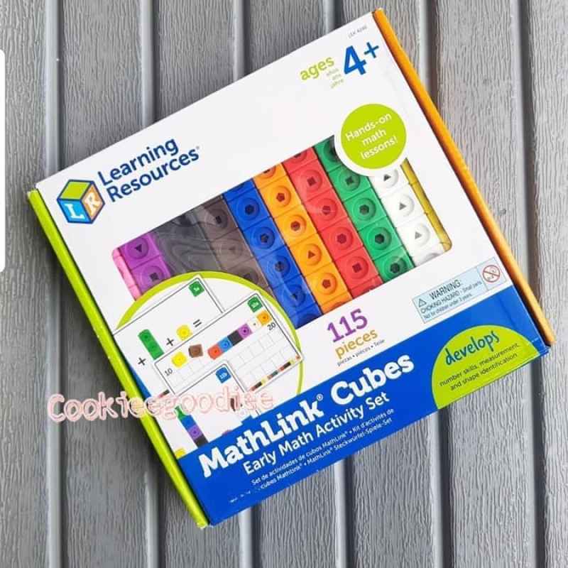 Learning Resources MathLink Cubes Early Math Activity Set - 115 Pieces,  Ages 4+, Includes Math Activity