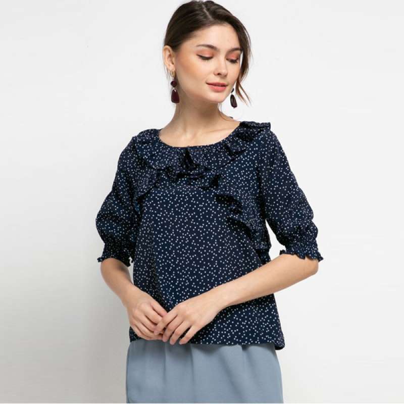 Ruffle Blouse Short Sleeve 