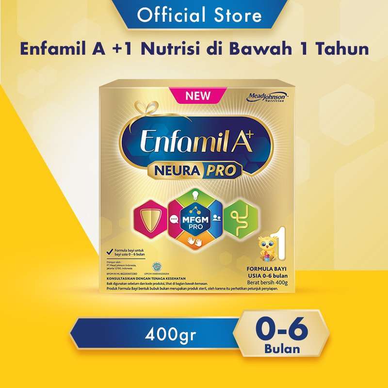 Enfamil A 1 Susu Formula Bayi 0 6 bulan Plain 400g