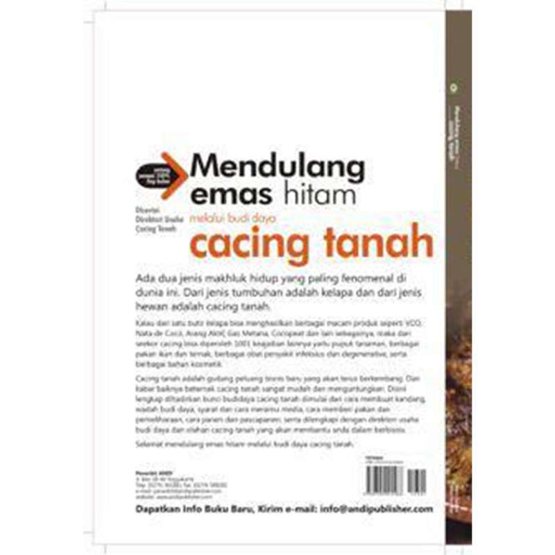 Jual Mendulang Emas Hitam Melalui Budidaya Cacing Tanah Andi Offset Original Online November 2020 Blibli
