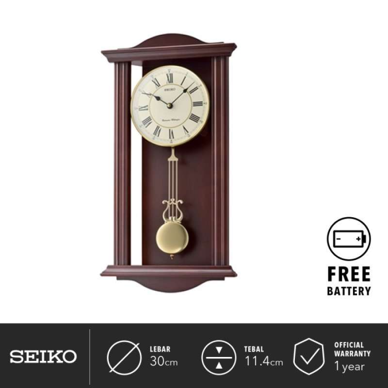 Promo Jam Dinding Seiko Clock Qxh072b 30cm Dark Brown Color