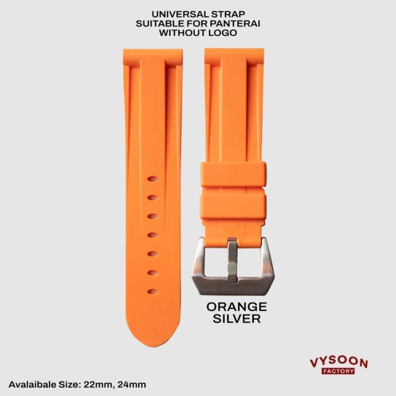 Jual Strap Tali Karet Rubber Silicone Jam Tangan Luminor Panerai 24mm 22mm 24mm Orange Silver Di Seller Vysoon Strap Factory Official Store Tamansari Kota Bandung Blibli