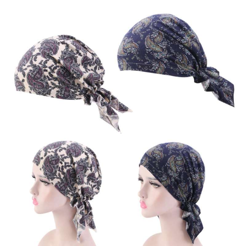 Pre Tied Wrap Beanie Head Scarf Hat 