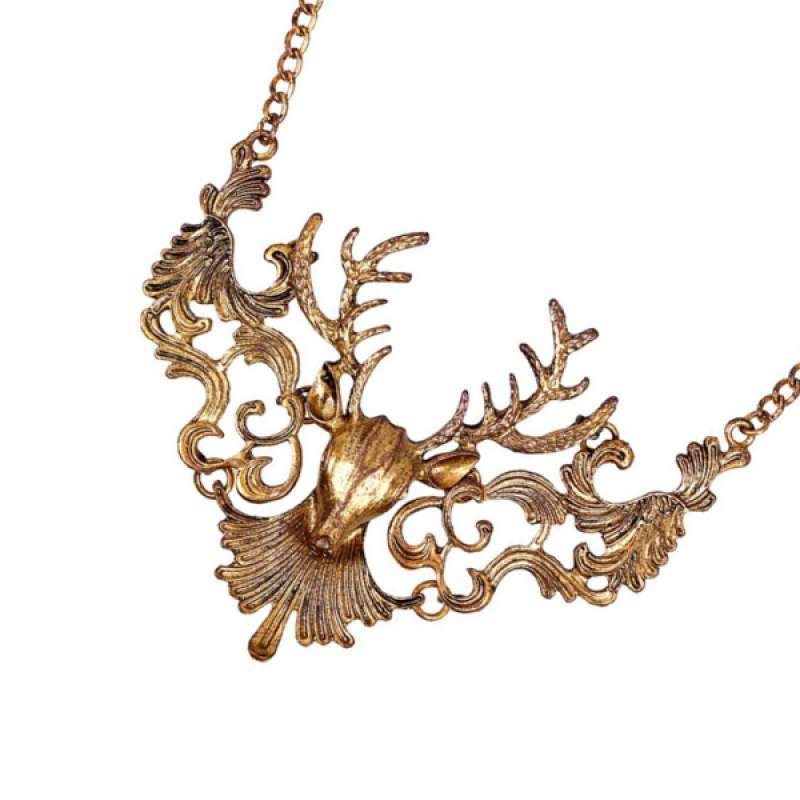 Promo Antique Gold Silver Plated Deer 