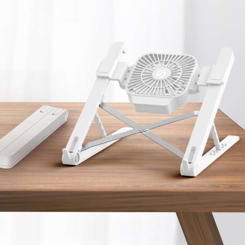 Jual Foldable Laptop Stand Table Riser Adjustable With Fan For Macbook Air Pro Online November 2020 Blibli Com