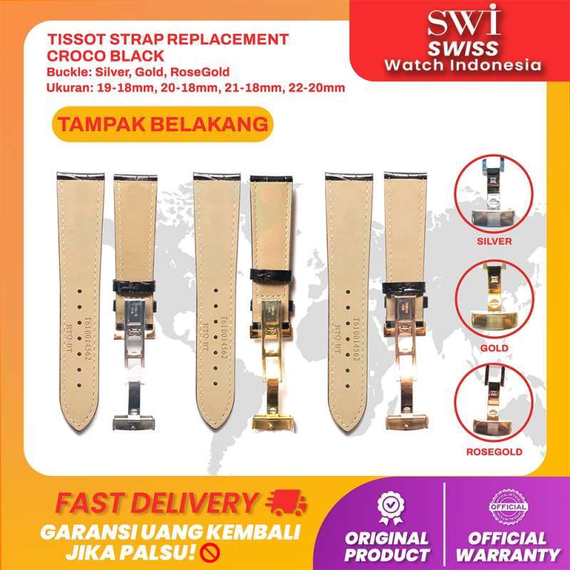 Jual Strap Leather Tali Kulit Jam Tangan Tissot 1853 19mm 21mm