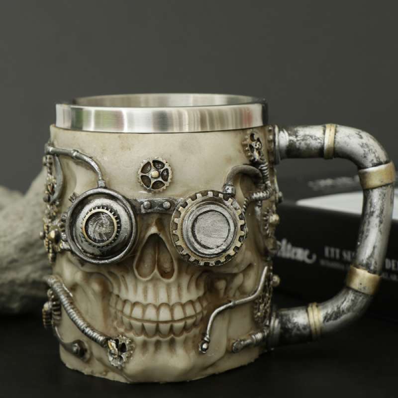 3D Skull Beer Mug Beer Stein Tankard Coffee Cup For Drinking,6 cm