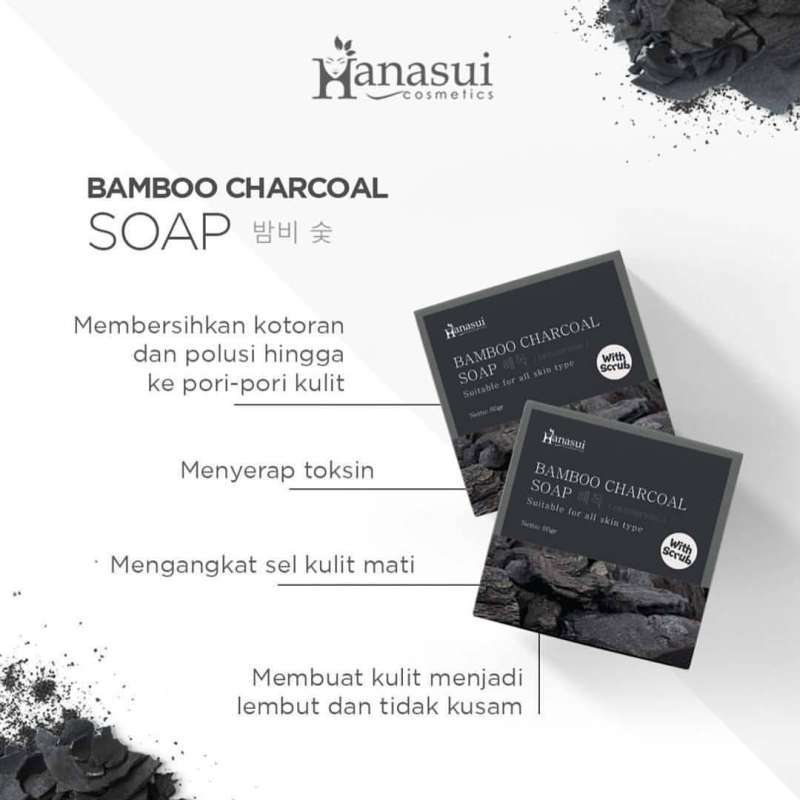 Jual Sabun Pemutih Badan Dan Wajah Hanasui Bamboo Charcoal Soap With Scrub Bpom Sabun Pemutih Kulit Sabun Pemutih Muka Sabun Pencerah Kulit Badan Dan Wajah Online April 2021 Blibli