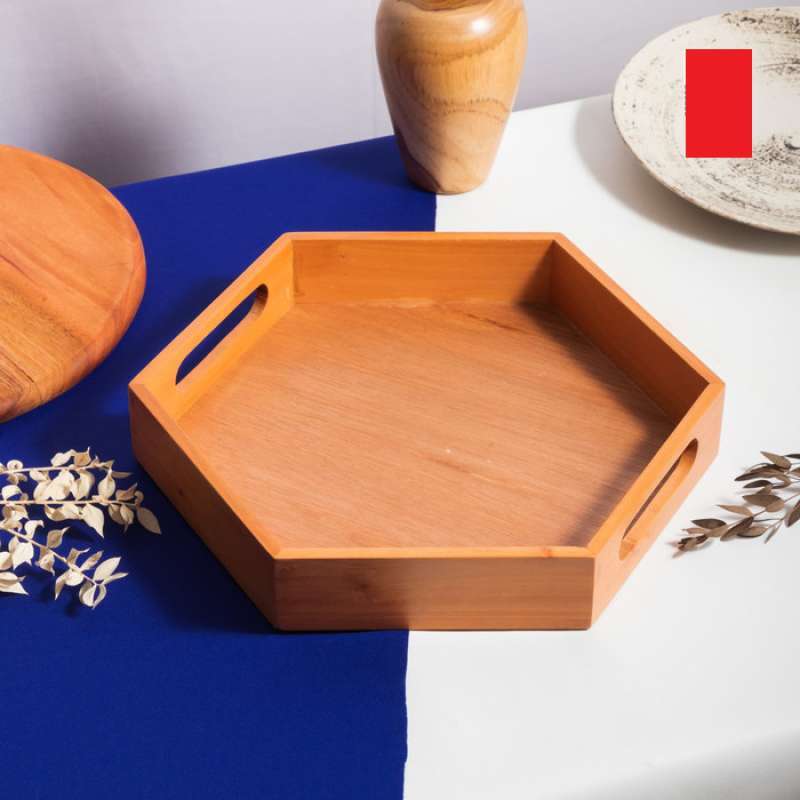 Jual Natural Hexagon Wooden Tray Online Desember 2020 Blibli