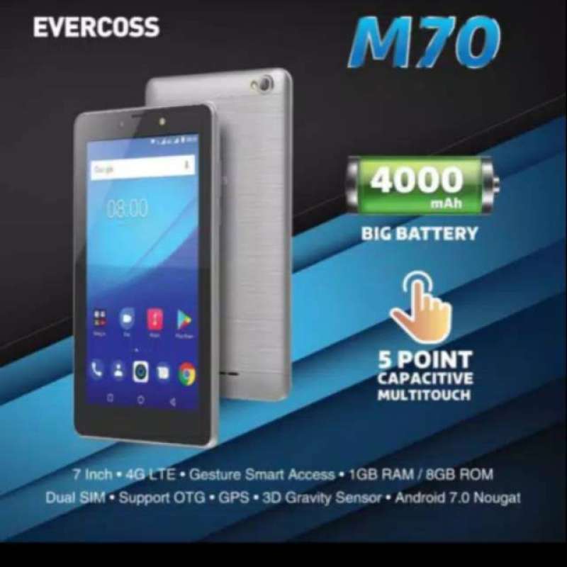Jual Evercoss Tab M70 Tablet Tablet 1gb 8gb Garansi Resmi 1 Tahun Online November 2020 Blibli Com