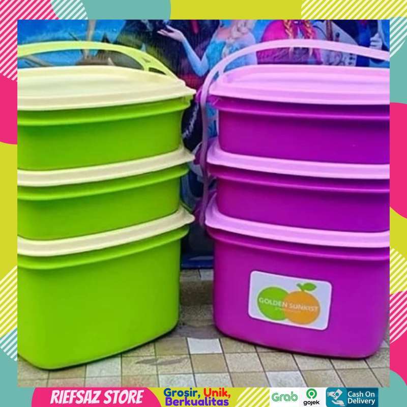 Jual Rantang Oval 3 Susun Golden Sunkist Murah Mei 2021 Blibli
