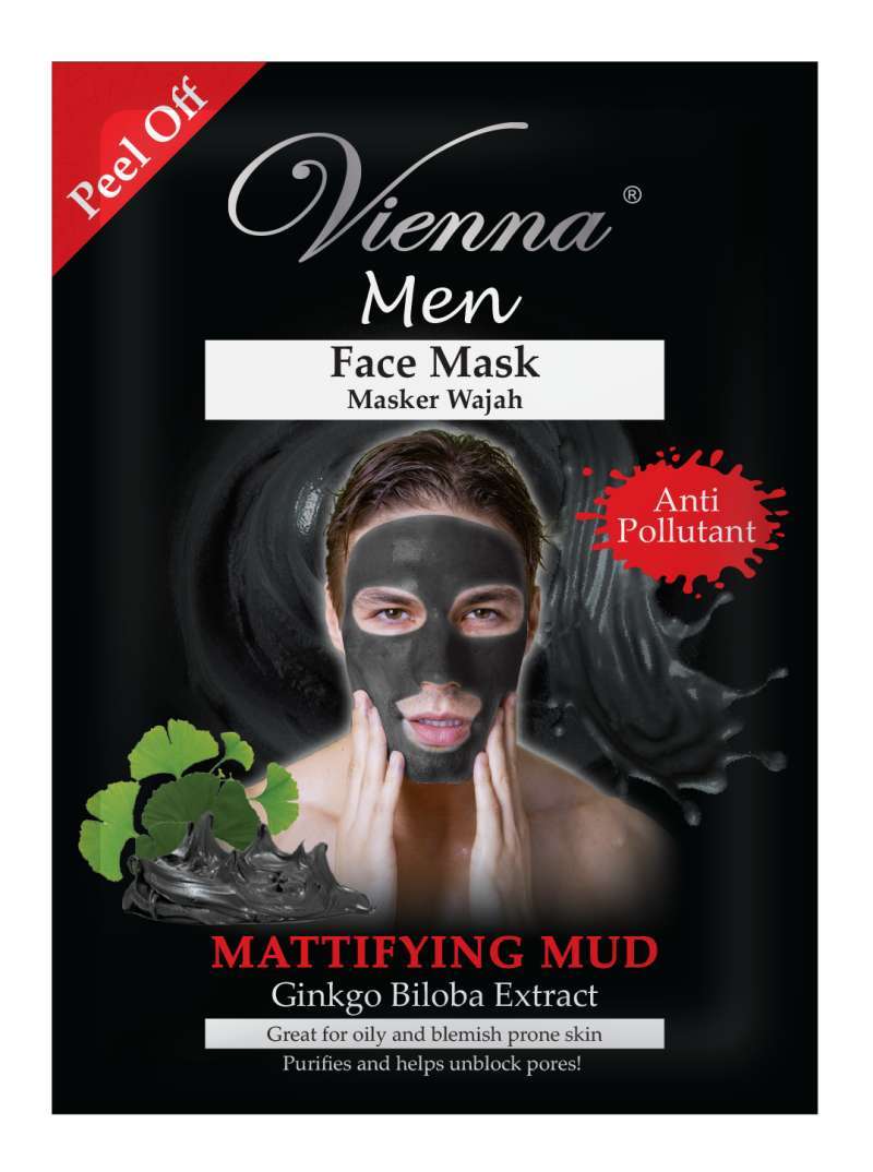 Jual Vienna Men Peel Off Mask Matfiying Mud Sachet 15ml Online November 2020 Blibli
