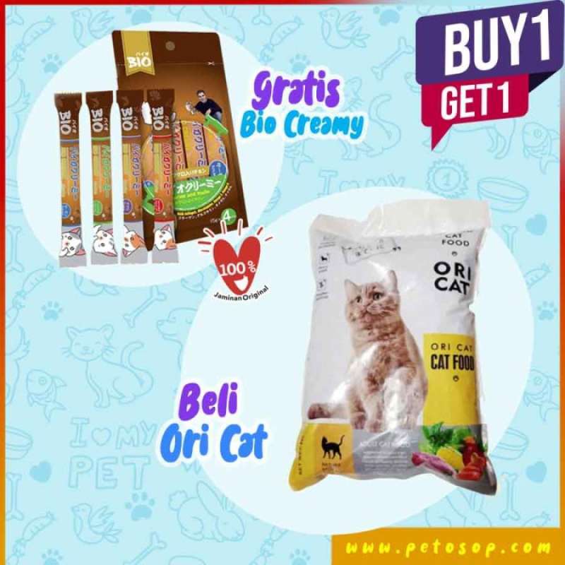 Jual Ori Cat Food 1kg Makanan Kucing Premium Cat Food Free Snack Bio Online Desember 2020 Blibli