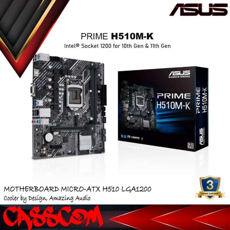 Prime H510m Asus Motherboard For Intel I5 10th Generation Intel I5