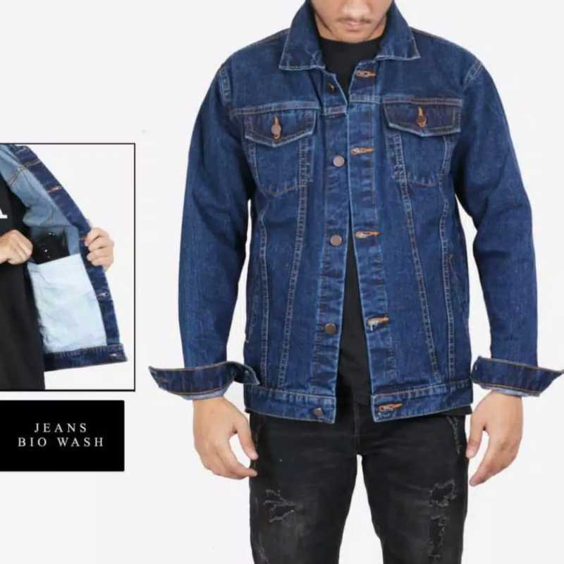 Promo Jaket Jeans Pria hitam / Jaket 
