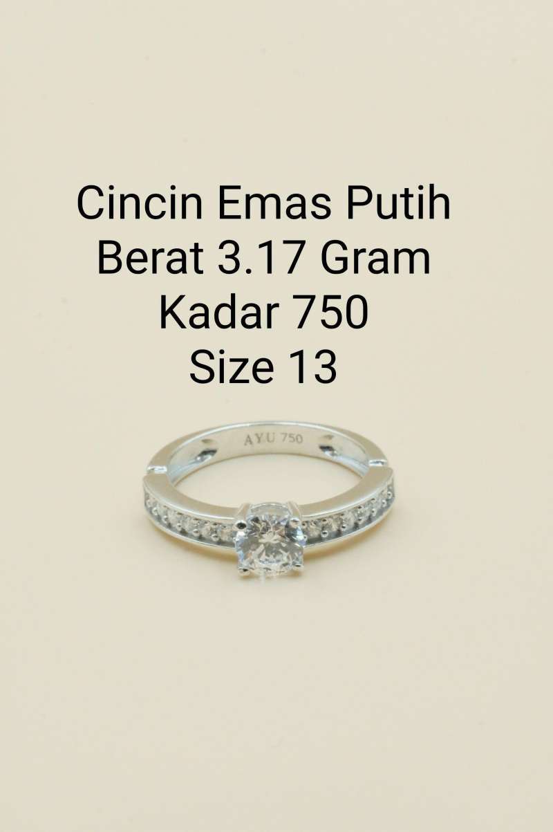 Jual cincin emas putih 0 041120 - 13 di Seller Toko Emas ...