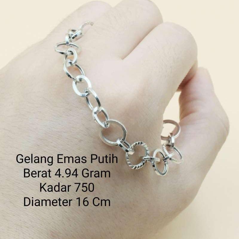 Jual gelang emas putih 0 42101120 di Seller Toko Emas Ceria ...