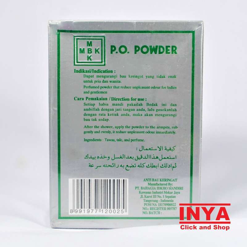 Promo MBK SILVER BARU P.O. POWDER ASLI 13.6x12 Bungkus BOX ...