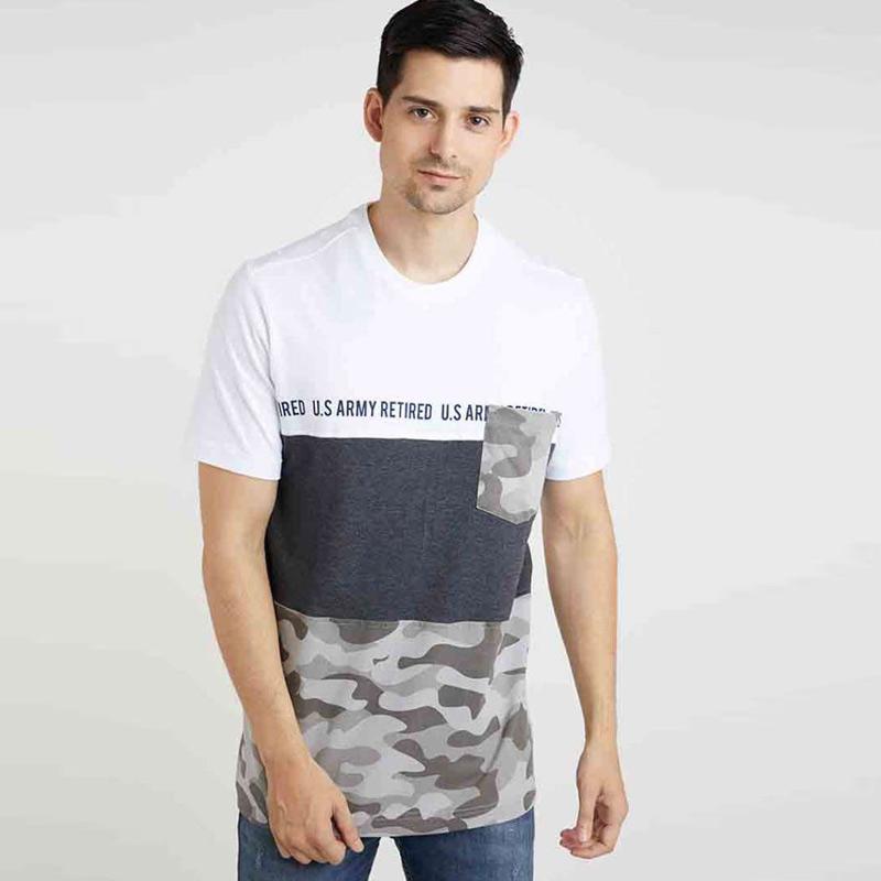 Promo WOFFI MAN Camo Army T-Shirt Pria 