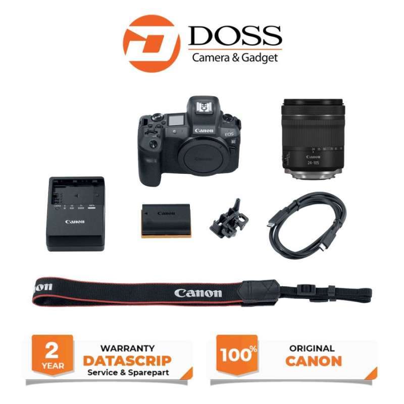 canon eos r with lens 24 105mm stm kamera mirrorless black