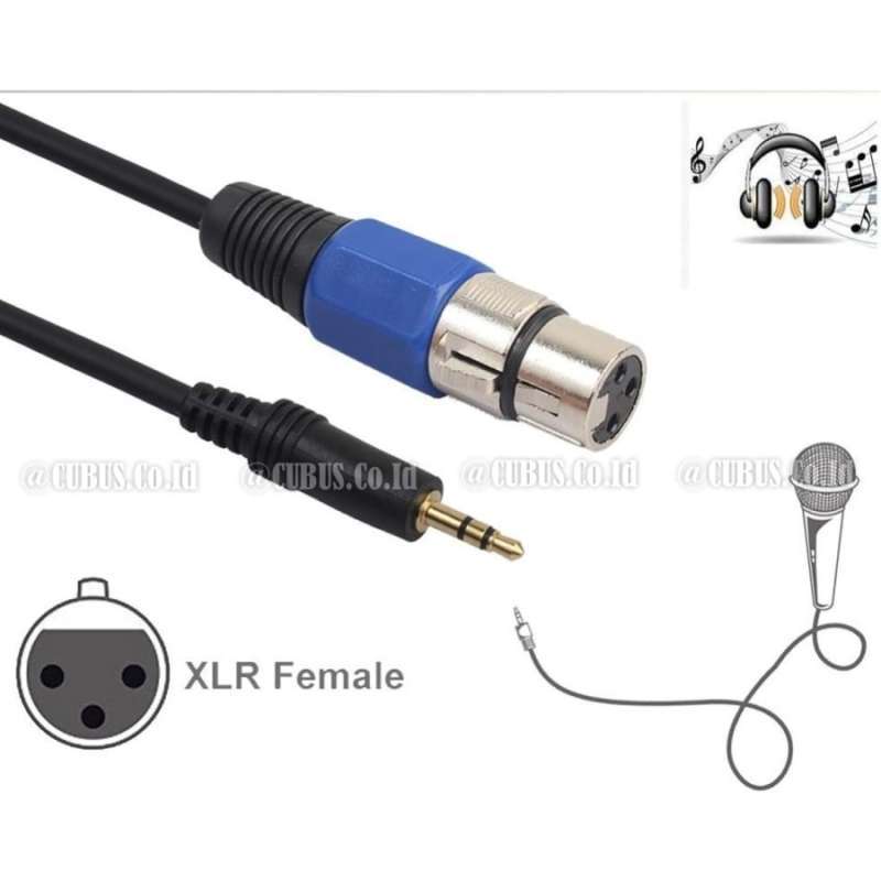 Promo Kabel Audio XLR 3 Pin Female to 3 