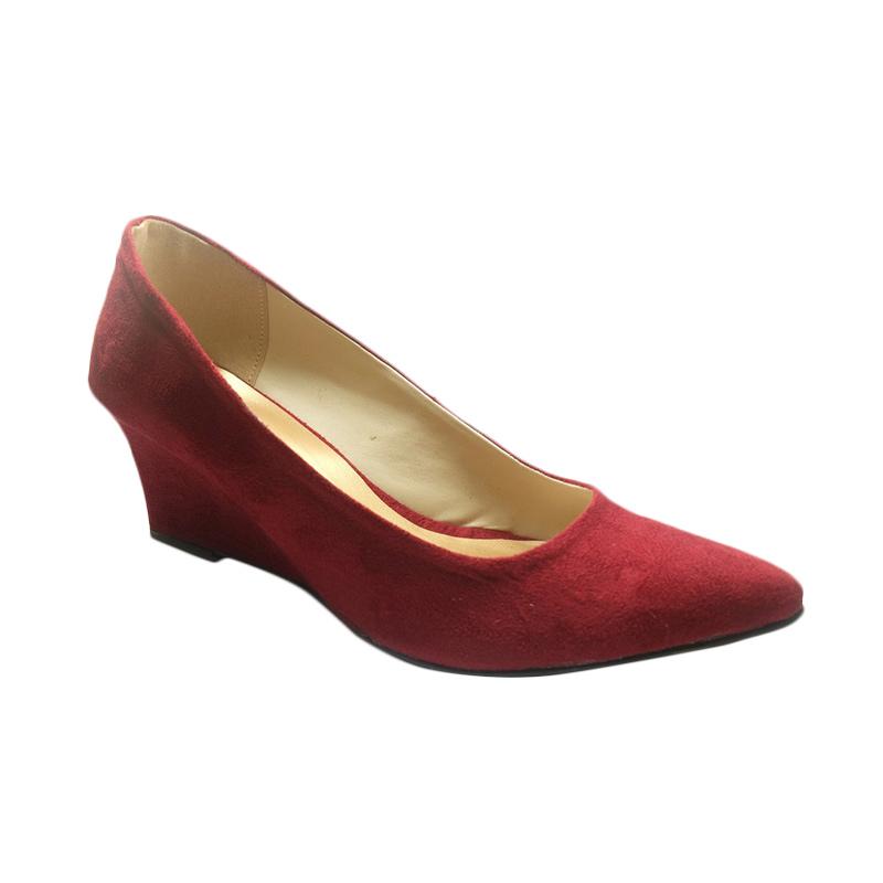 Beauty Melzara Shoes Wedges - Dark Red